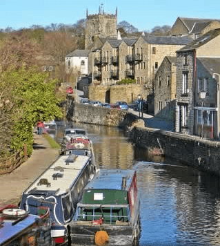 Skipton and Canal Boat